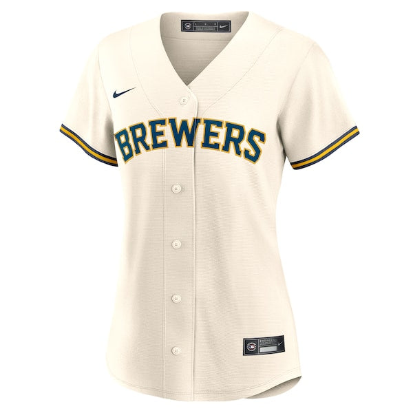 Sal Frelick Milwaukee Brewers Nike Women's Home Replica Jersey - Cream - Image 2