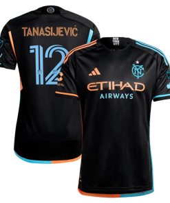 Strahinja Tanasijevic New York City FC adidas 2024 24/7 Kit Authentic Player Jersey - Black