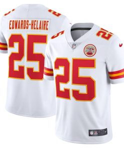 Clyde Edwards-Helaire Kansas City Chiefs Nike Vapor Limited Jersey - White/Red