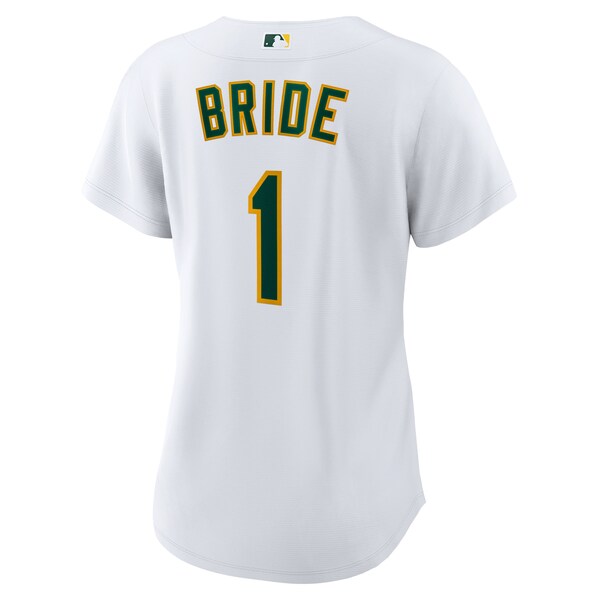 Athletics Nike Women's #1 Bride Home Replica Jersey - White - Image 5