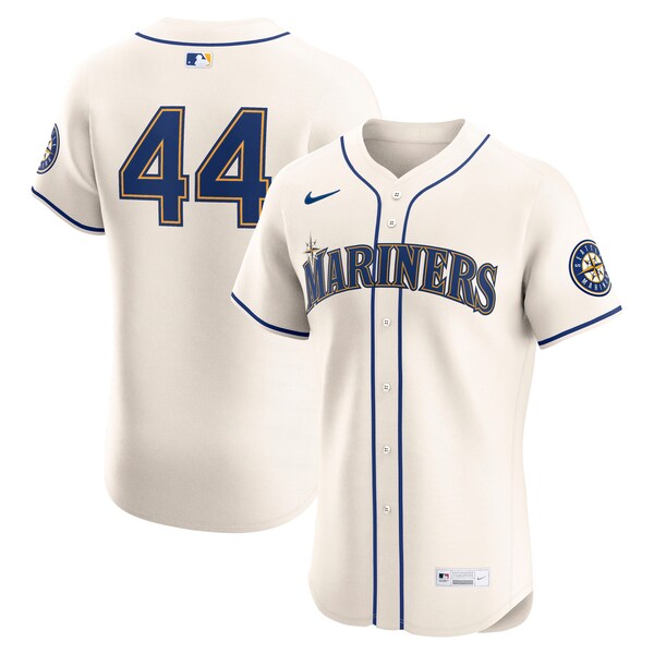 Julio Rodr¨ªguez Seattle Mariners Nike Alternate 2 Elite Player Jersey - Cream/White/Teal - Image 2