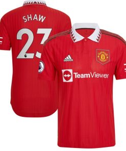 Luke Shaw Manchester United adidas 2022/23 Home Authentic Player Jersey - Red