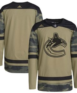 Vancouver Canucks adidas Logo Military Appreciation Team Authentic Practice Jersey - Camo