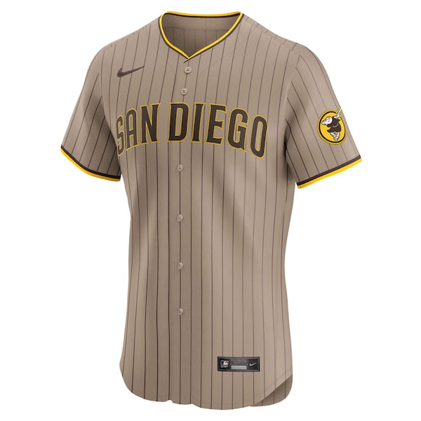 San Diego Padres Nike Alternate Vapor Premier Elite Patch Jersey - Sand - Image 3