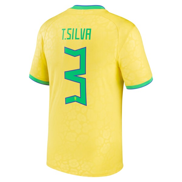 Thiago Silva Brazil National Team Nike 2022/23 Replica Home Jersey - Yellow - Image 3