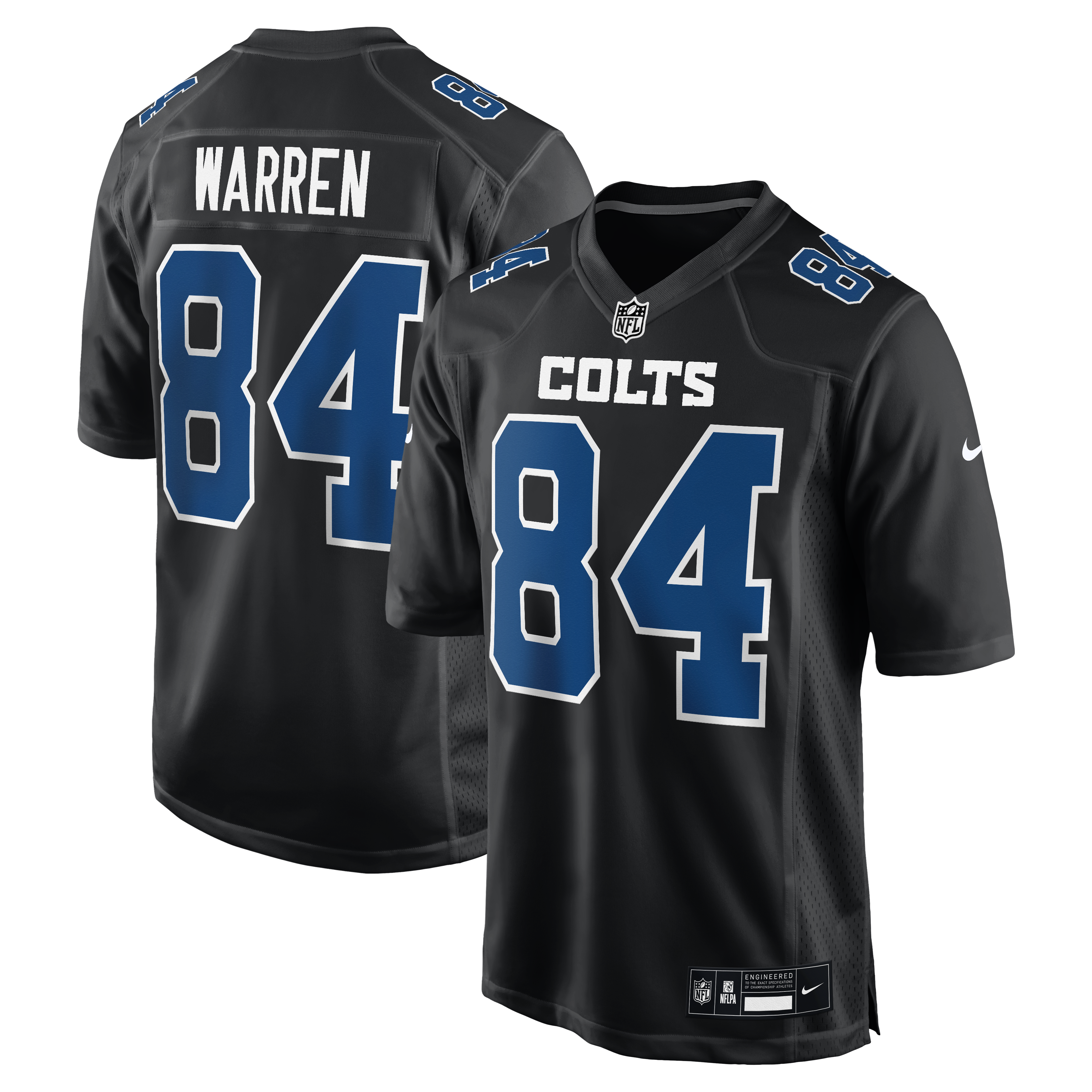 Tyler Warren Indianapolis Colts Nike Fashion Game Jersey - Tundra White/Black - Image 6