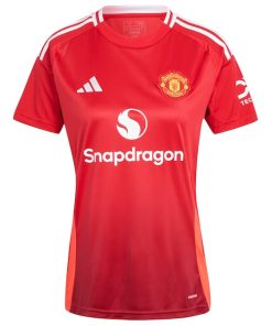 Alternative view of Alejandro Garnacho Manchester United adidas Women's 2024/25 Home Replica Player Jersey - Red