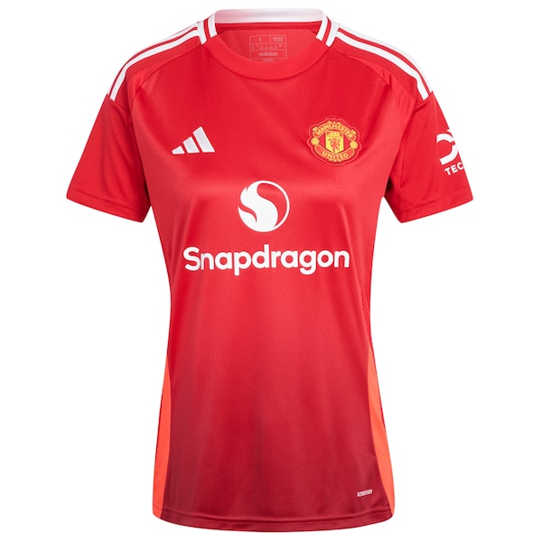 Alejandro Garnacho Manchester United adidas Women's 2024/25 Home Replica Player Jersey - Red - Image 2