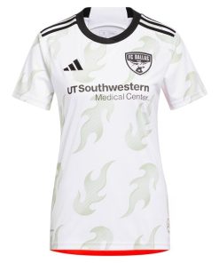 Alternative view of Jesus Ferreira FC Dallas adidas Women's 2024 Burn Baby Burn Replica Player Jersey - White
