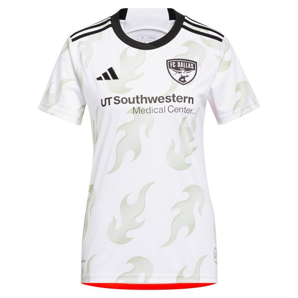 FC Dallas adidas Women's 2024 Burn Baby Burn Replica Custom Jersey - White - Image 2