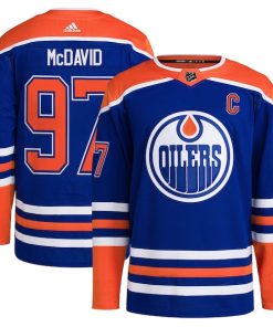 Connor McDavid Edmonton Oilers adidas Home Primegreen Authentic Player Jersey - Royal