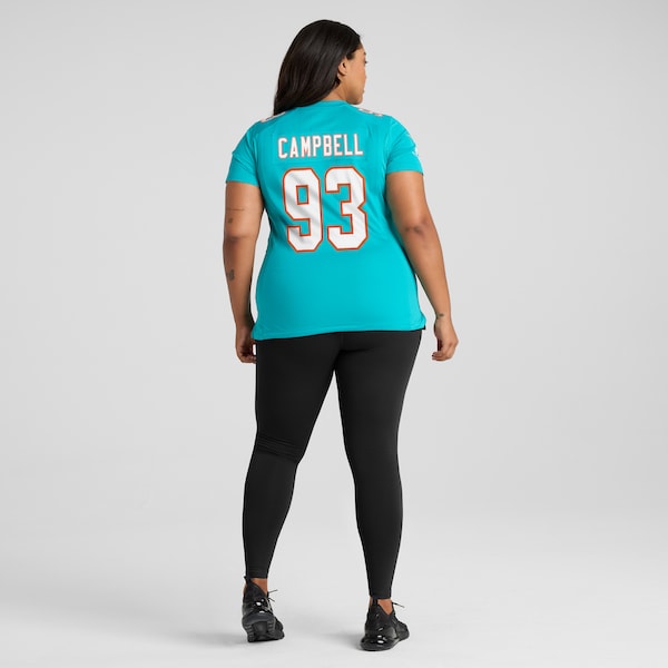 Calais Campbell Miami Dolphins Nike Women's Game Jersey - Aqua - Image 7
