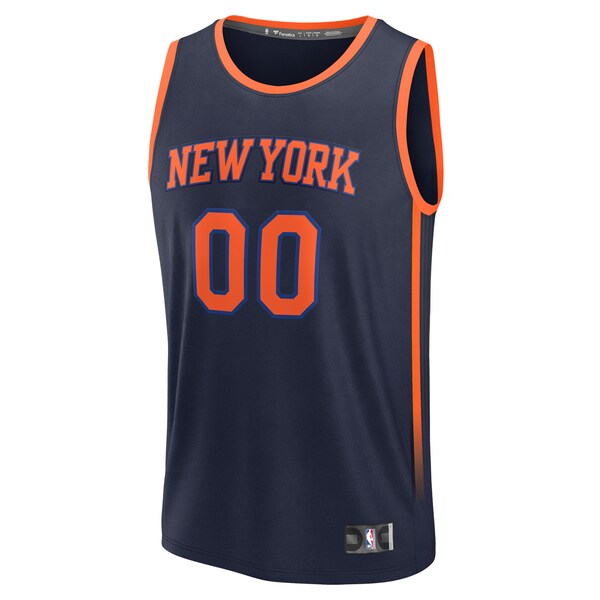 New York Knicks Youth Custom Fast Break Jersey - Navy - Statement Edition - Image 3