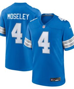 Alternative view of Emmanuel Moseley Detroit Lions Nike Team Game Jersey -  Blue
