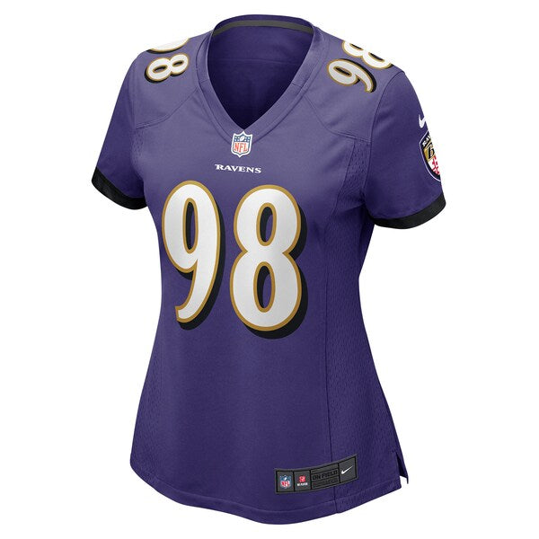 Travis Jones Baltimore Ravens Nike Women's Player Game Jersey - Purple - Image 2