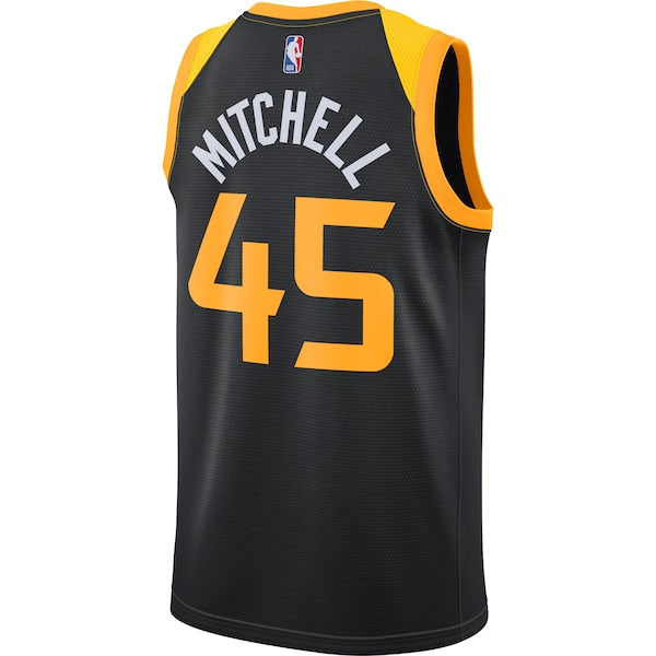 Donovan Mitchell Utah Jazz Nike 2021/22 Swingman Player Jersey Black - City Edition - Image 3