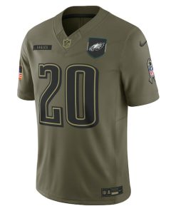 Alternative view of Brian Dawkins Philadelphia Eagles Nike 2025 Salute to Service Retired Limited Jersey - Olive
