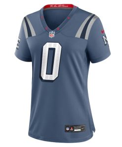 Alternative view of Christian Gonzalez New England Patriots Nike Women's 2025 Rivalries Collection Game Jersey - Storm Blue