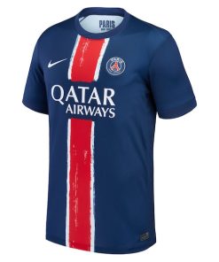 Alternative view of Khvicha Kvaratskhelia Paris Saint-Germain Nike Youth 2024/25 Home Replica Player Jersey - Navy