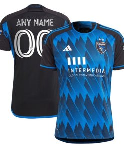 San Jose Earthquakes adidas 2024 Active Fault Jersey Authentic Custom Jersey - Blue