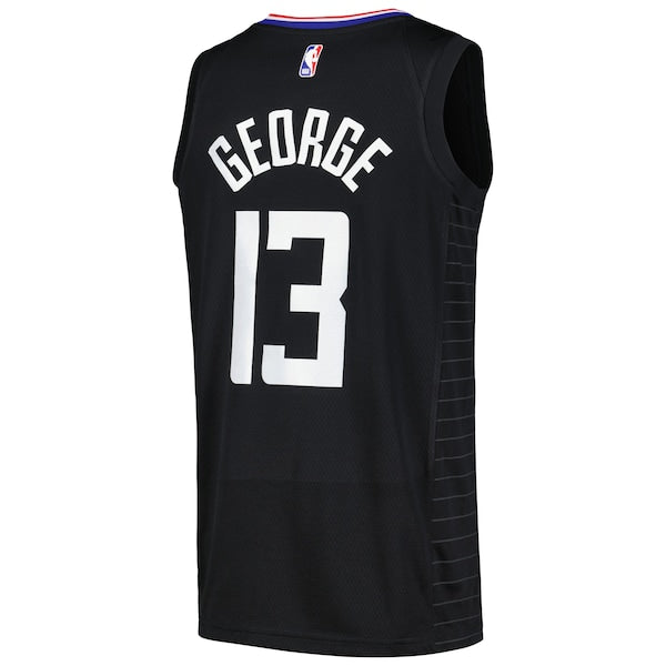 Paul George LA Clippers Jordan Brand Nike Swingman Player Jersey - Statement Edition - Black - Image 3