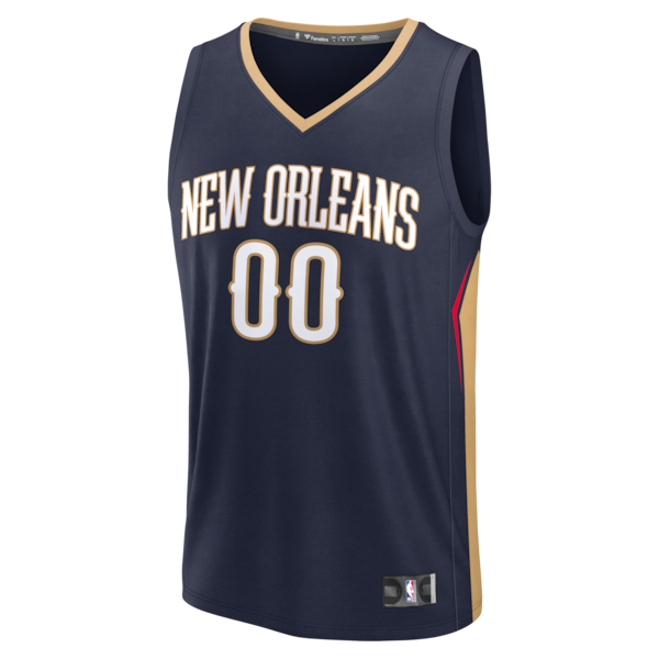 New Orleans Pelicans Fastbreak Custom Jersey - Icon Edition - Navy/Red - Image 3