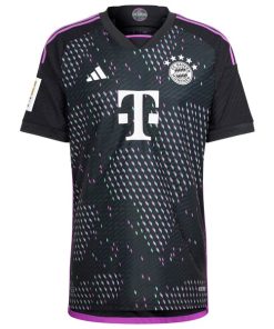 Alternative view of Bayern Munich adidas 2023/24 Away Authentic Custom Jersey - Black
