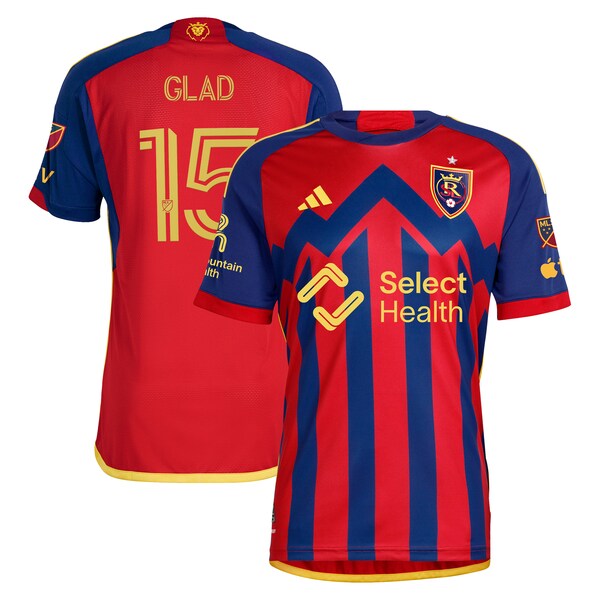 Justen Glad Real Salt Lake adidas 2024 Peak Utah Authentic Player Jersey?ยจC Red