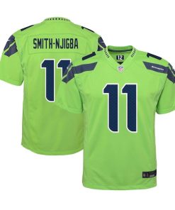 Alternative view of Jaxon Smith-Njigba Seattle Seahawks Nike Youth Alternate Player Game Jersey - Neon Green