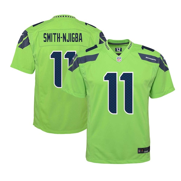 Jaxon Smith-Njigba Seattle Seahawks Nike Youth Alternate Player Game Jersey - Neon Green - Image 2