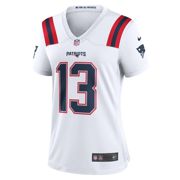 Jack Jones New England Patriots Nike Women's Game Player Jersey - White/Navy - Image 3