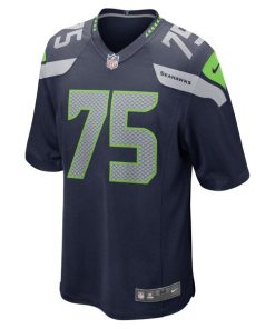 Alternative view of Anthony Bradford Seattle Seahawks Nike Team Game Jersey - College Navy