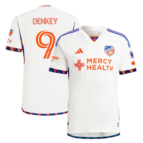 K¨¦vin Denkey FC Cincinnati adidas 2024 The Canvas Kit Authentic Player Jersey - White