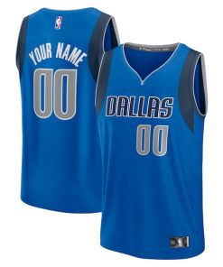 Alternative view of Dallas Mavericks  Custom Fast Break Jersey - Icon Edition - Blue/Navy