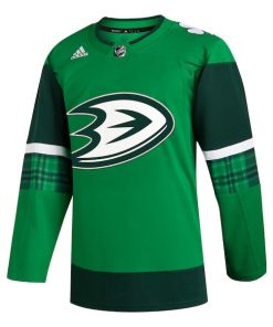 Alternative view of Anaheim Ducks adidas 2023 St. Patrick's Day Primegreen Authentic Jersey - Kelly Green