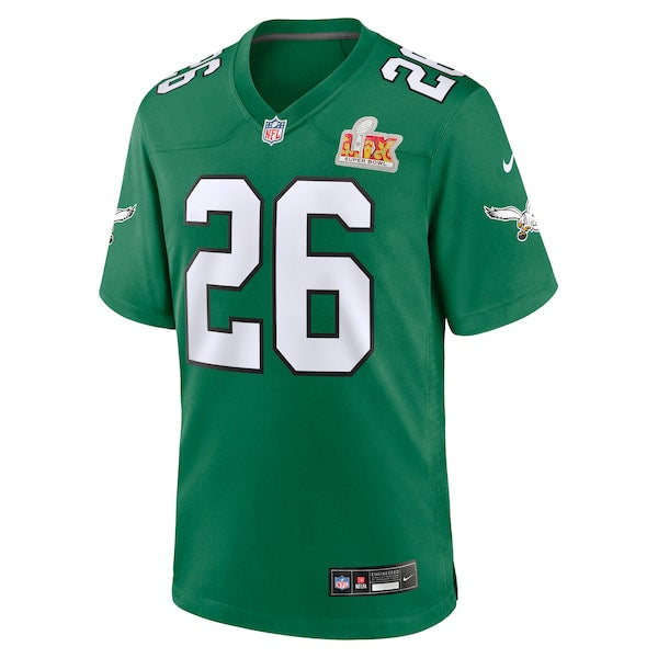 Saquon Barkley Philadelphia Eagles Nike Super Bowl LIX 2nd Alternate Game Jersey - Kelly Green - Image 2
