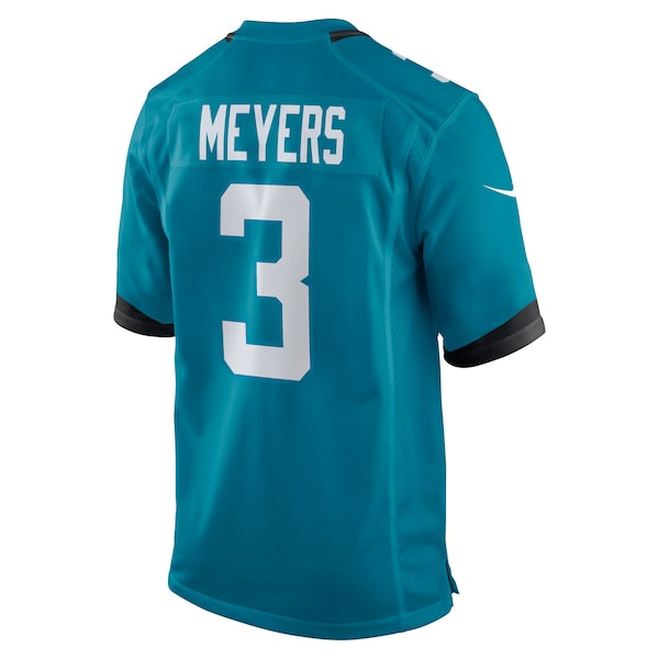 Jakobi Meyers Jacksonville Jaguars Nike Team Game Jersey - Teal/Black - Image 4