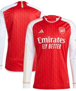 Arsenal adidas 2023/24 Home Replica Long Sleeve Jersey - Red