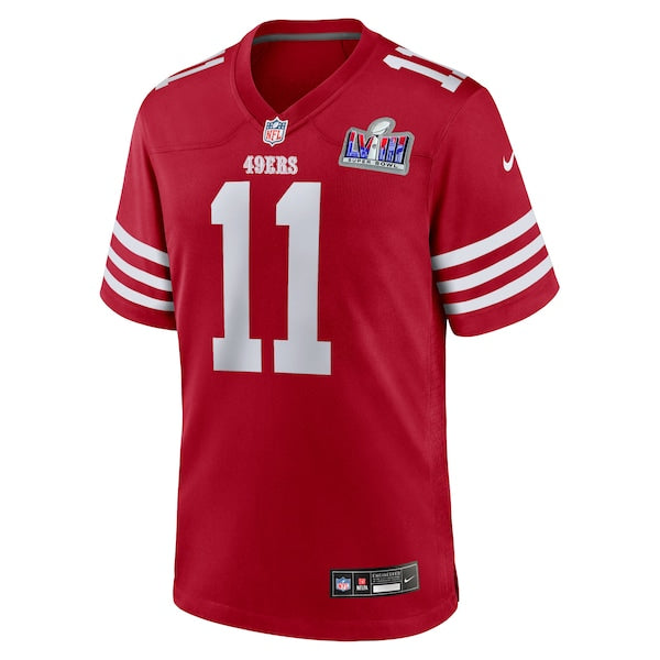 Brandon Aiyuk San Francisco 49ers Nike Super Bowl LVIII Game Jersey - Scarlet - Image 2