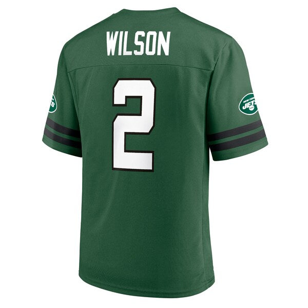 Men's Zach Wilson Green New York Jets Replica Player Jersey - Image 3