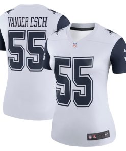 Alternative view of Leighton Vander Esch Dallas Cowboys Nike Women's Color Rush Legend Player Jersey - White/Navy