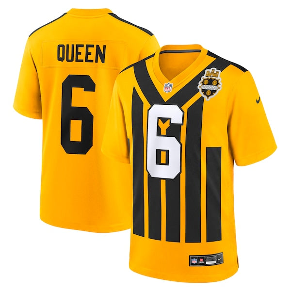 Patrick Queen Pittsburgh Steelers Nike Alternate 1933 Throwback Game Jersey - Gold/Black - Image 2