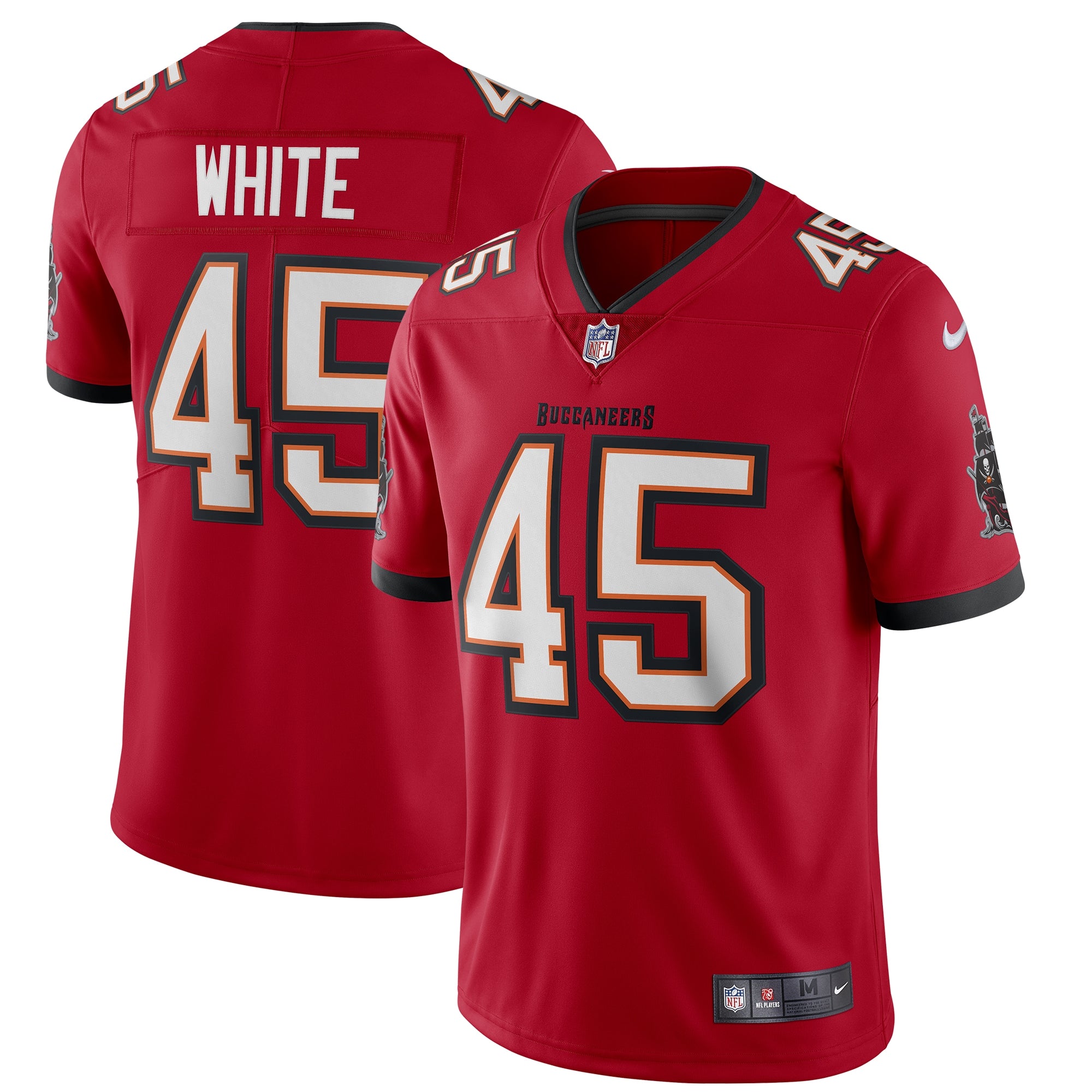 Devin White Tampa Bay Buccaneers Nike Vapor Limited Jersey - Pewter/Red - Image 5