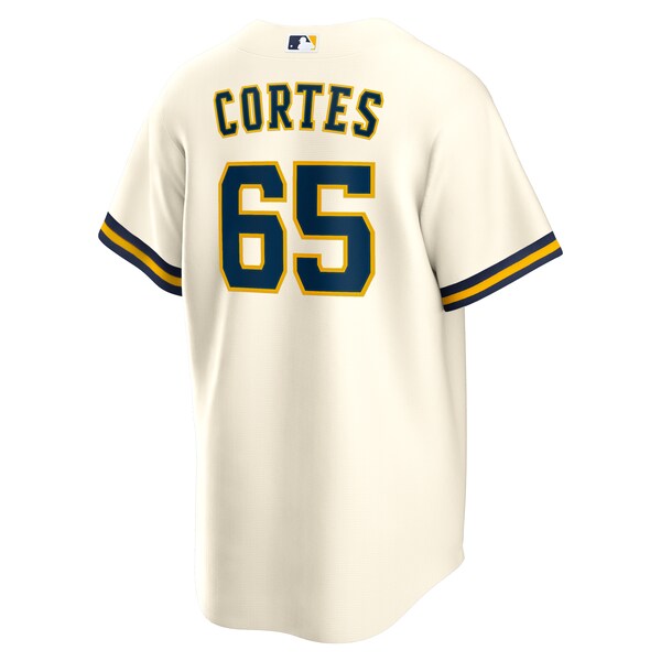 Nestor Cortes Milwaukee Brewers Nike Home Replica Jersey - Cream - Image 3