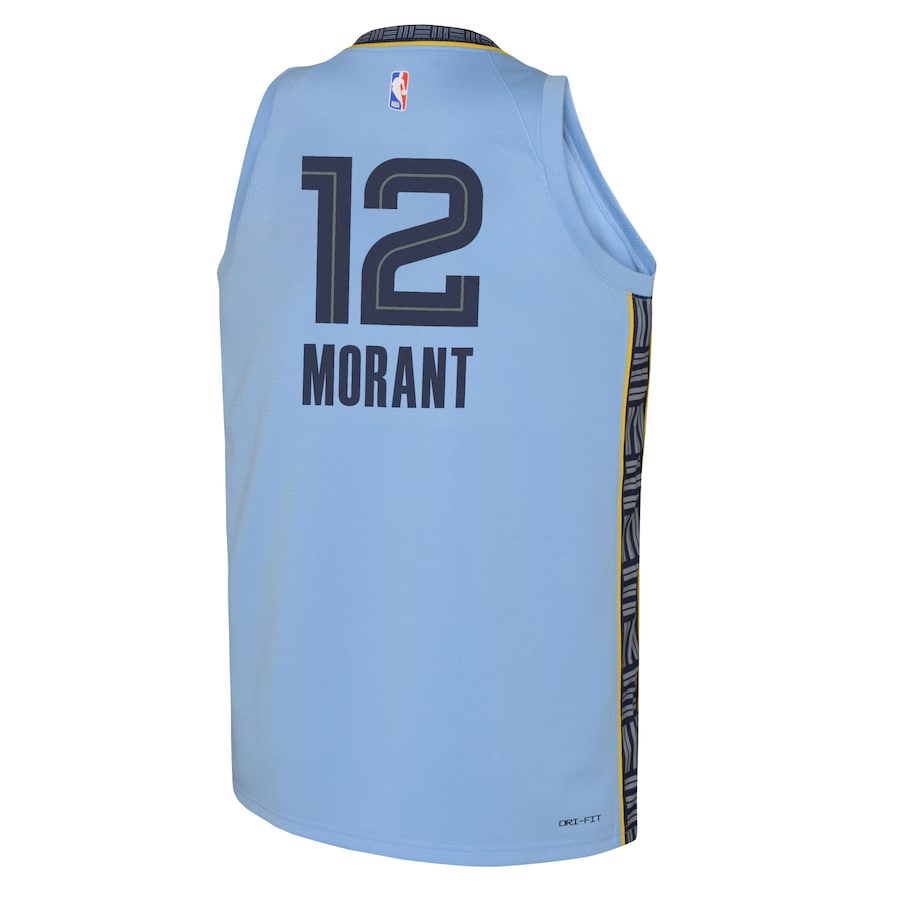 Ja Morant Memphis Grizzlies Jordan Brand Youth Swingman Jersey - Statement Edition - Light Blue - Image 3