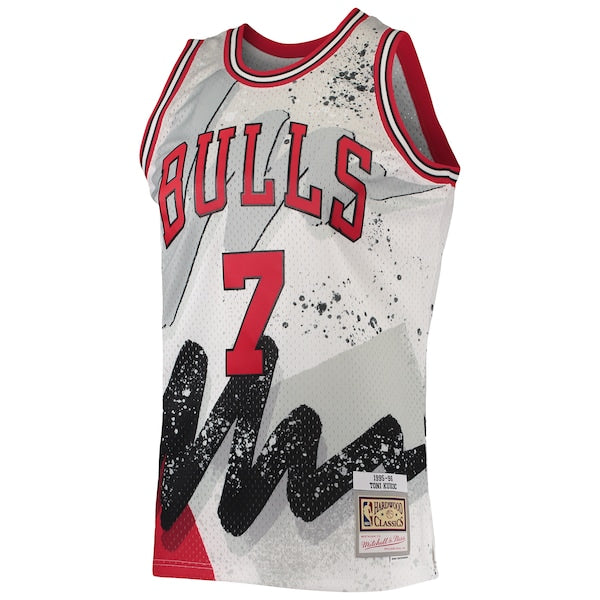Toni Kukoc Chicago Bulls Hardwood Classics 1995/96 Hyper Hoops Swingman Jersey - White - Image 2