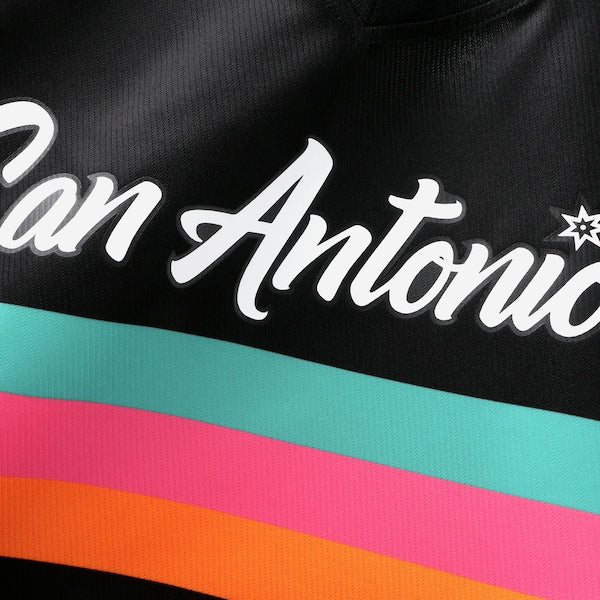 Victor Wembanyama San Antonio Spurs Youth 2025/26 City Edition Fast Break Jersey - Black - Image 4
