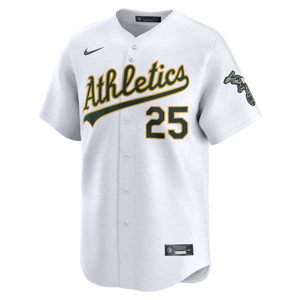 Brent Rooker Oakland Athletics Nike Home Limited Player Jersey - White - Image 3