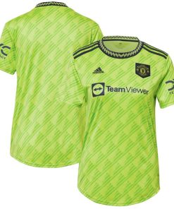 Manchester United adidas Women's 2022/23 Third Replica Jersey - Neon Green