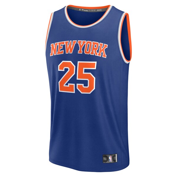 Mikal Bridges New York Knicks Fast Break Replica Player Jersey - Icon Edition - Blue - Image 2